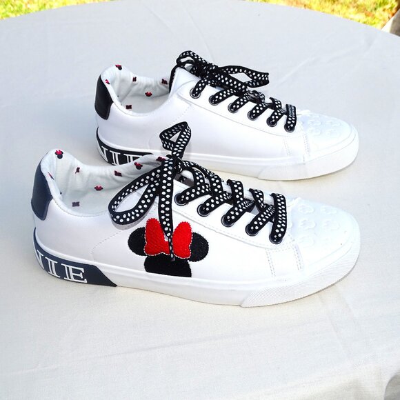 Disney Minnie Mouse Women's Low-top Court Sneakers 7 - Picture 2 of 7